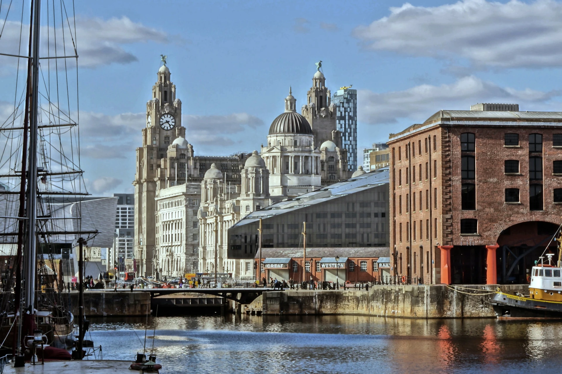 Liverpool Pier Head from the Albert Dock